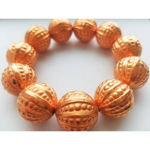 Large Copper Beaded Stretch Bracelet